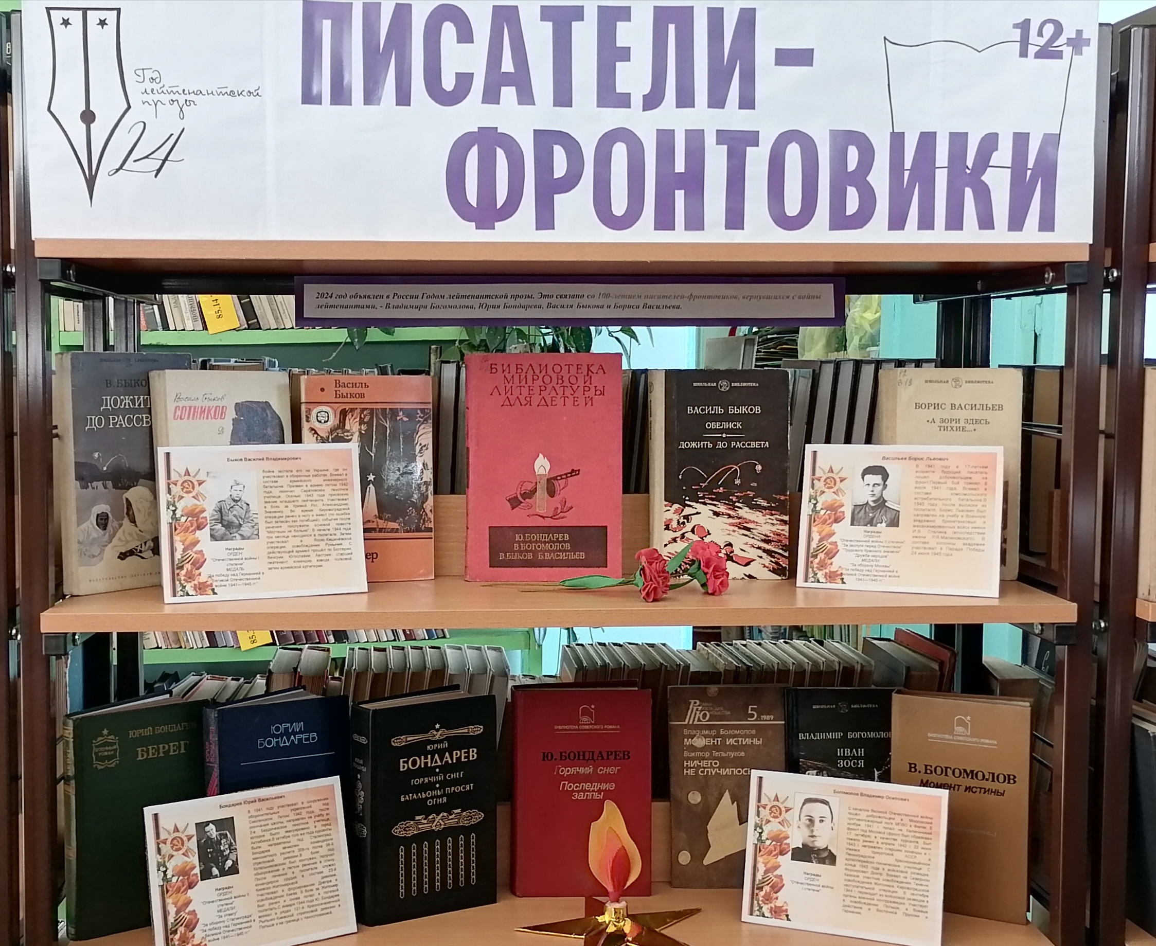 В рамках празднования 79-летней годовщины Победы в Великой Отечественной войне, в библиотеке МКОУ СОШ № 9 для читателей оформлены книжные выставки и проведены массовые мероприятия.